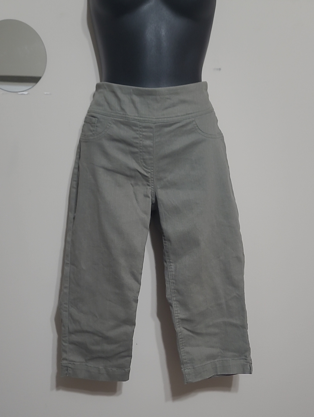 NWOT Alia Petites Grey Cropped Wide-Leg Capris Sz 8P